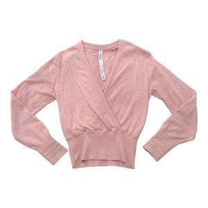 Lululemon Crossover Ballet Pink Wrap Sweater